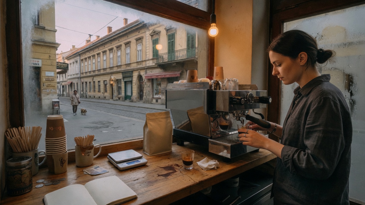 Iva za espresso strojem